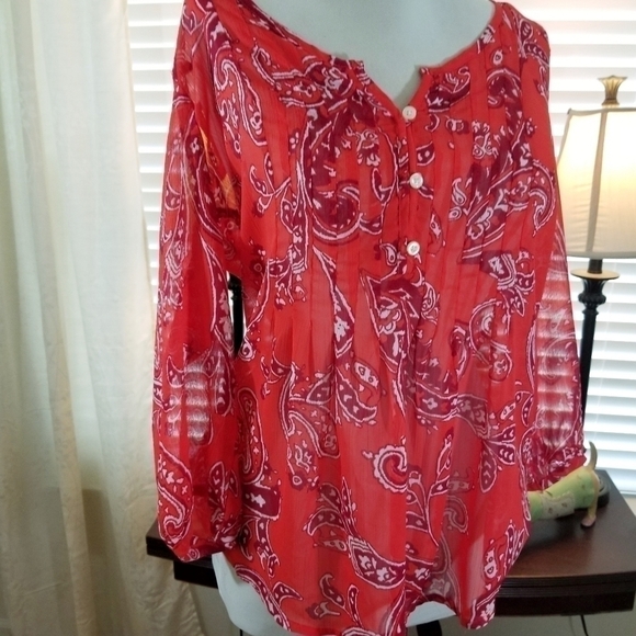 Old Navy sz sm tunic top tomato color - Picture 3 of 6
